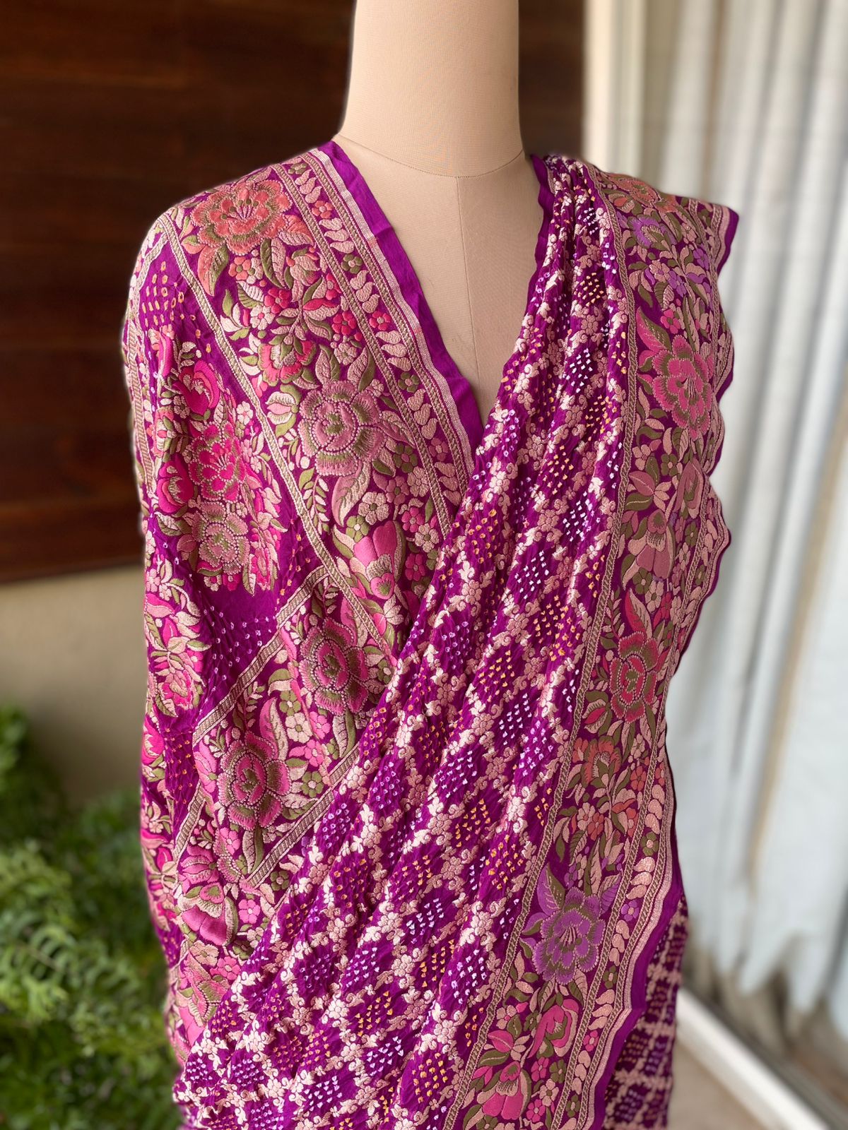 Amisha - Purple Meenakari Tilfi Saree
