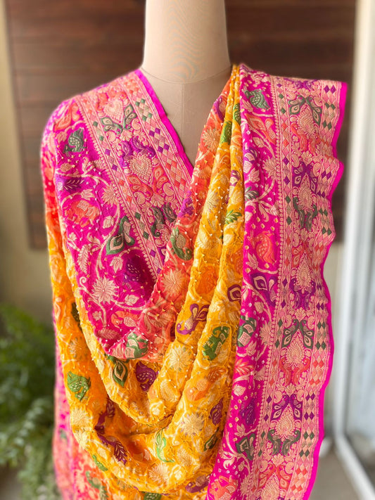 Ikshita - The Visible One Meenakari Motif Dupatta