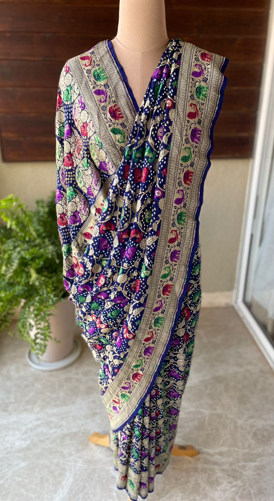 Varsha - Blue Meenakari Tilfi Saree