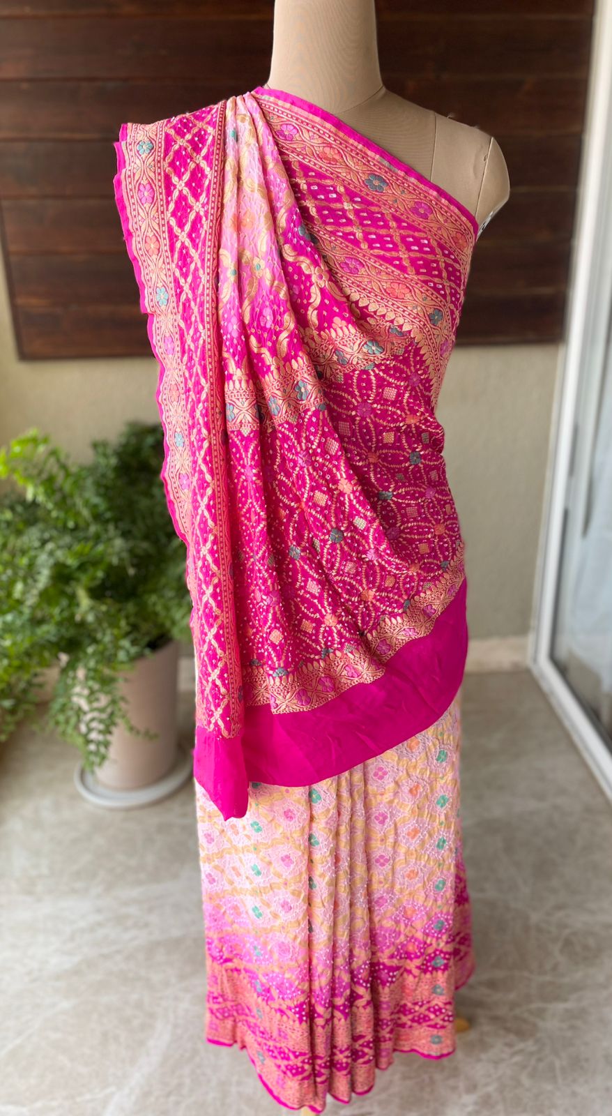 Miraya - Pink & Peach Meenakari Tilfi Saree