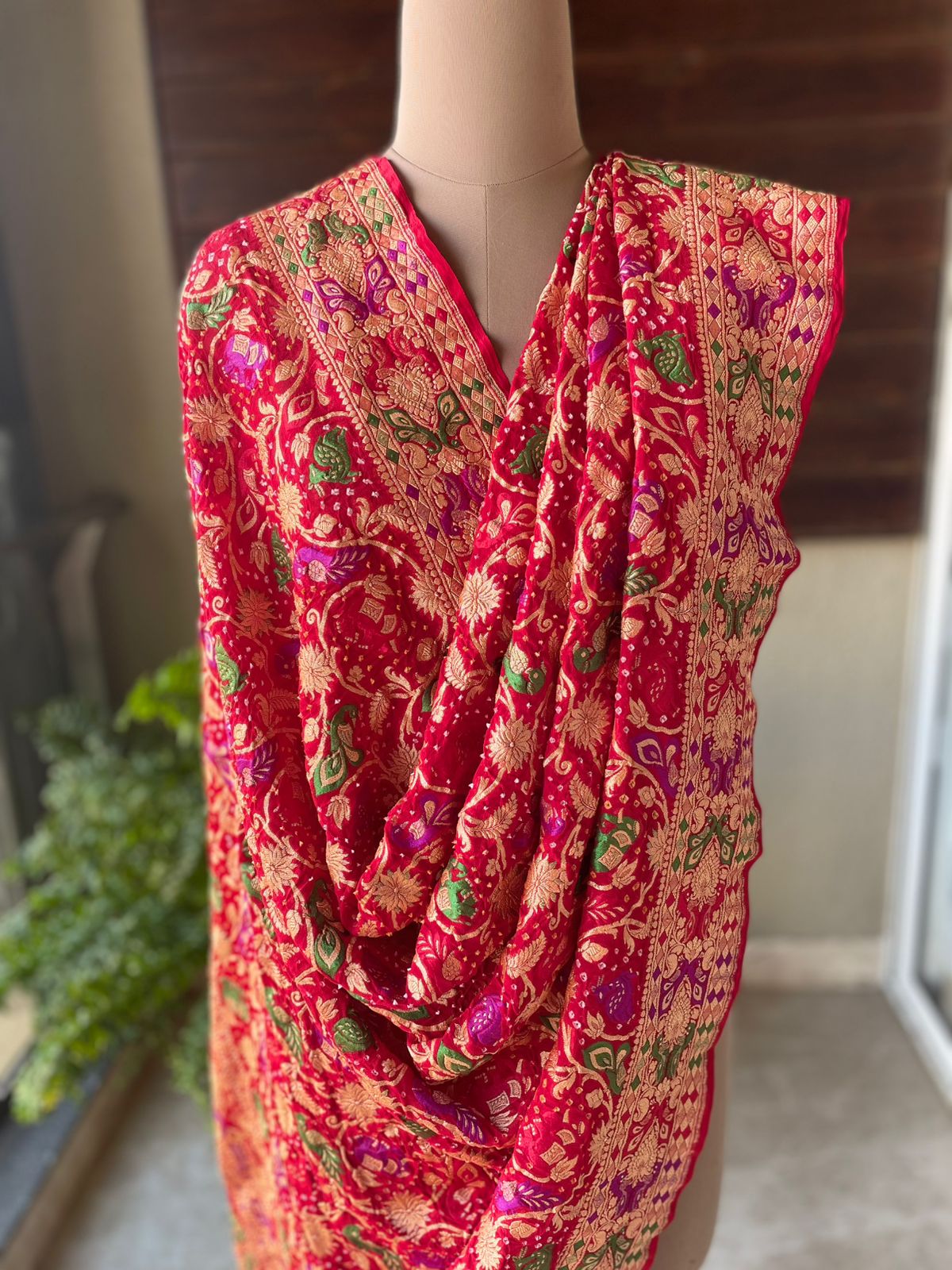 Bhumika - Mother Earth Meenakari Motif Dupatta