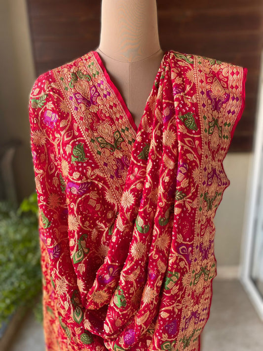 Bhumika - Mother Earth Meenakari Motif Dupatta