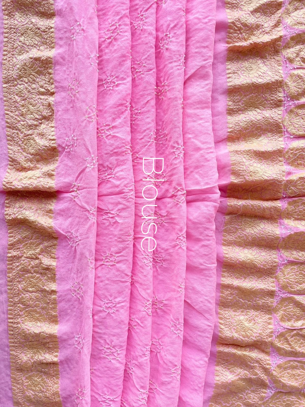 Saisha - Peach Bandhani Banarasi Saree