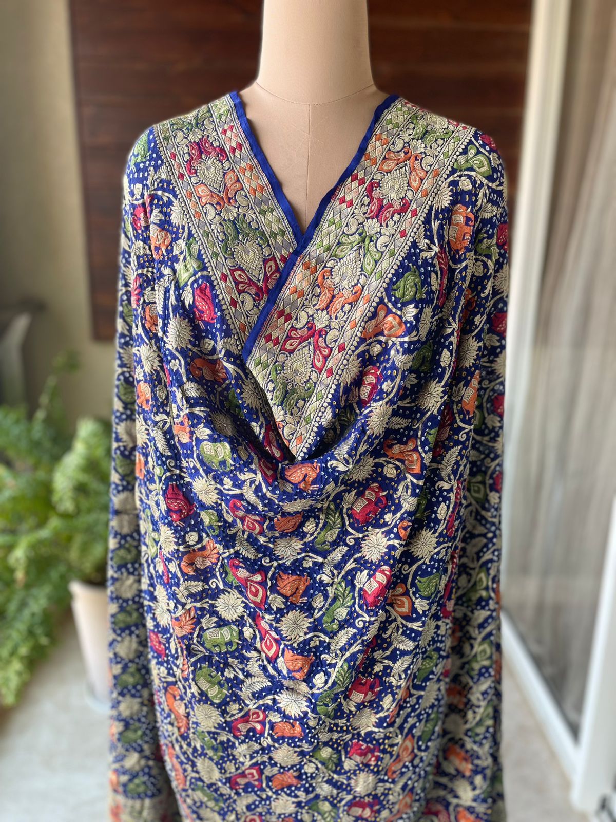 Rajwada - Blue Meenakari Tilfi Dupatta