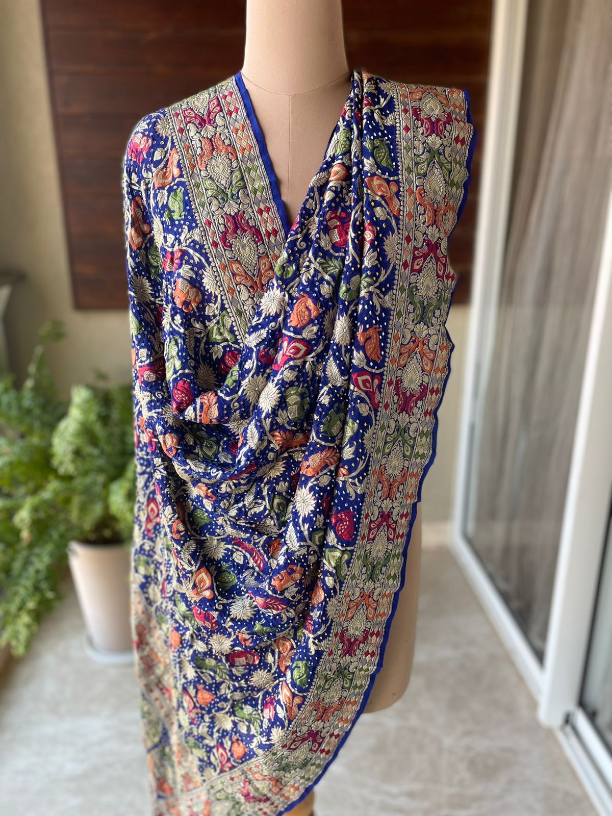 Rajwada - Blue Meenakari Tilfi Dupatta