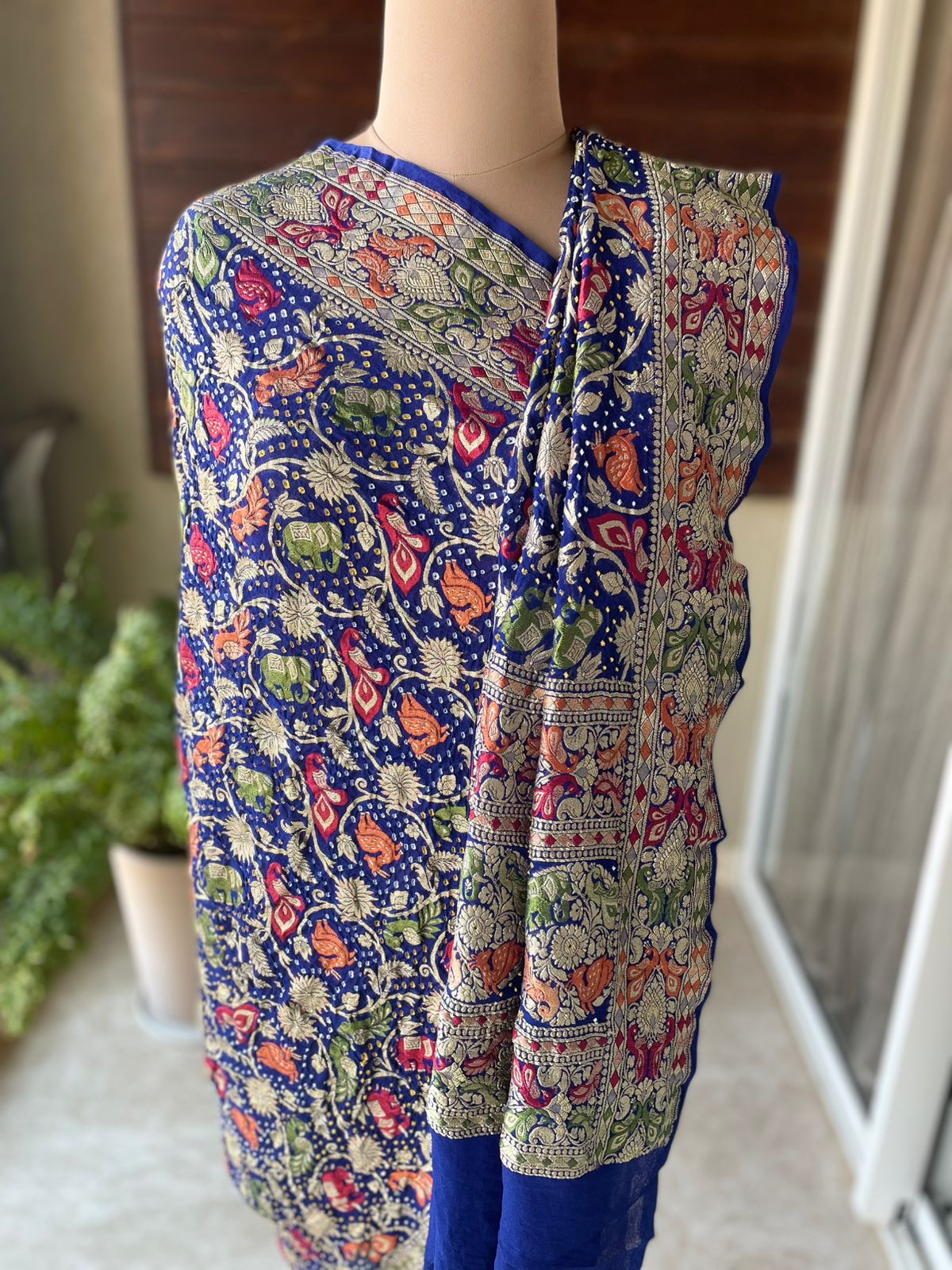 Rajwada - Blue Meenakari Tilfi Dupatta