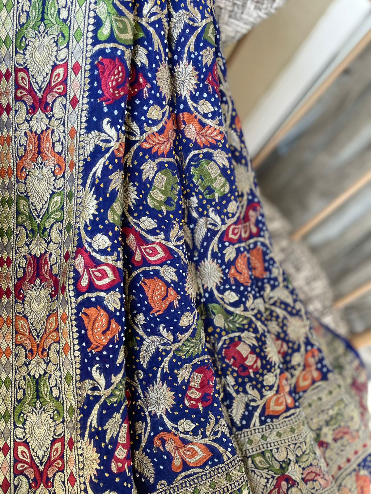 Rajwada - Blue Meenakari Tilfi Dupatta