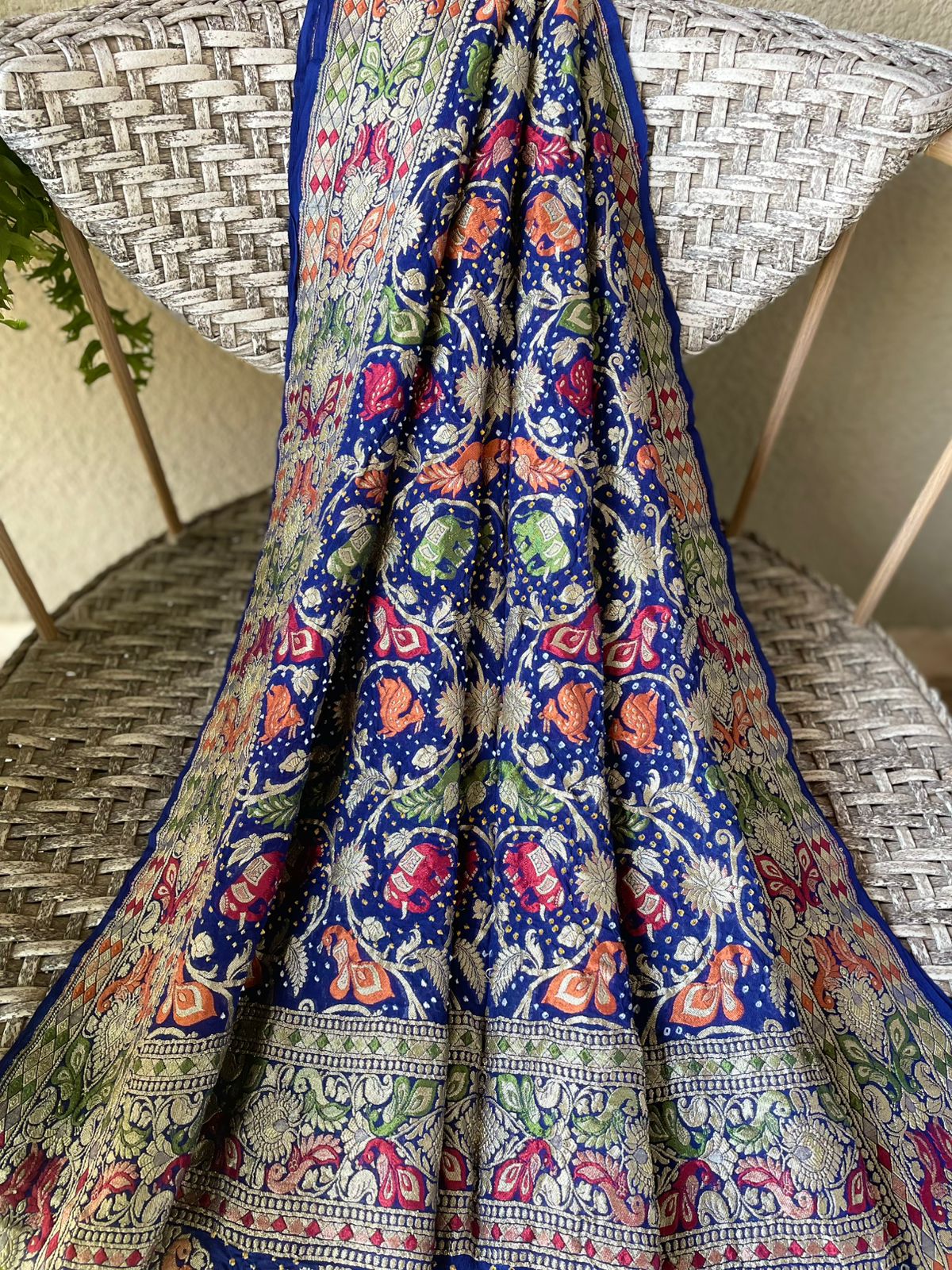 Rajwada - Blue Meenakari Tilfi Dupatta