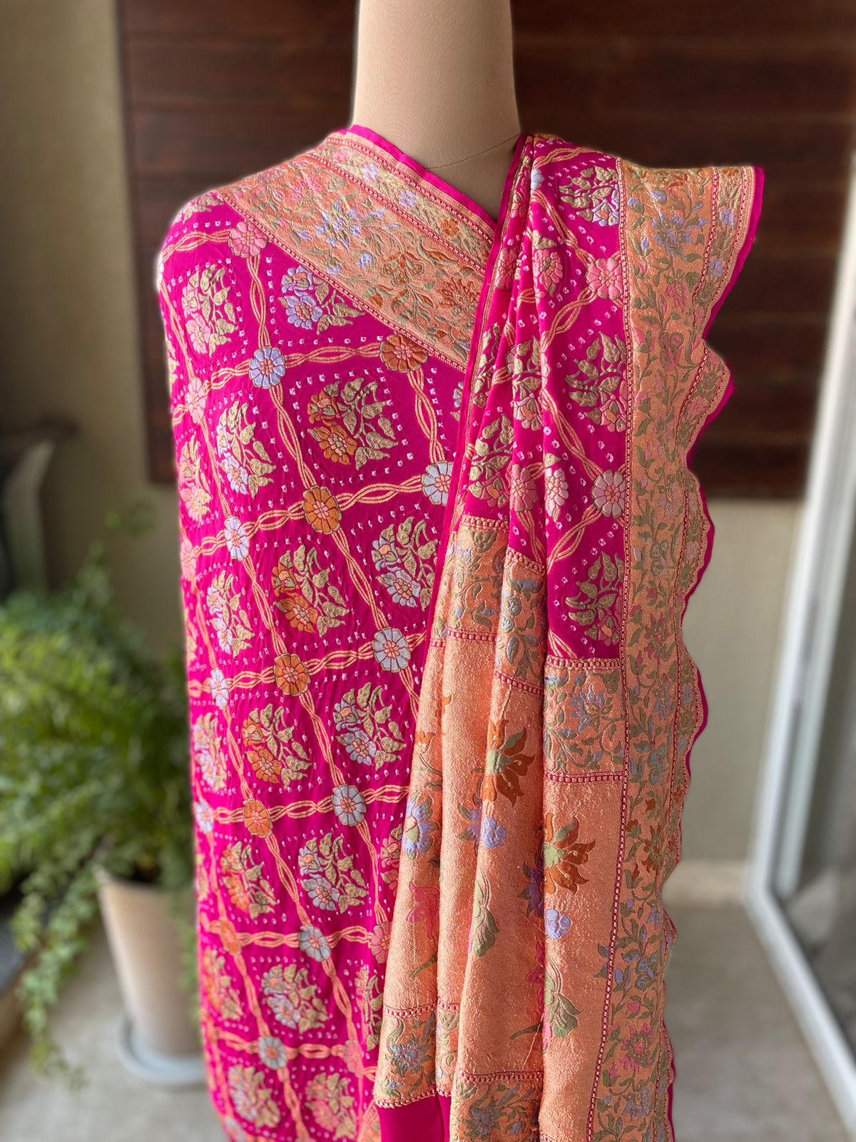 Ashita - Pink Meenakari Tilfi Dupatta