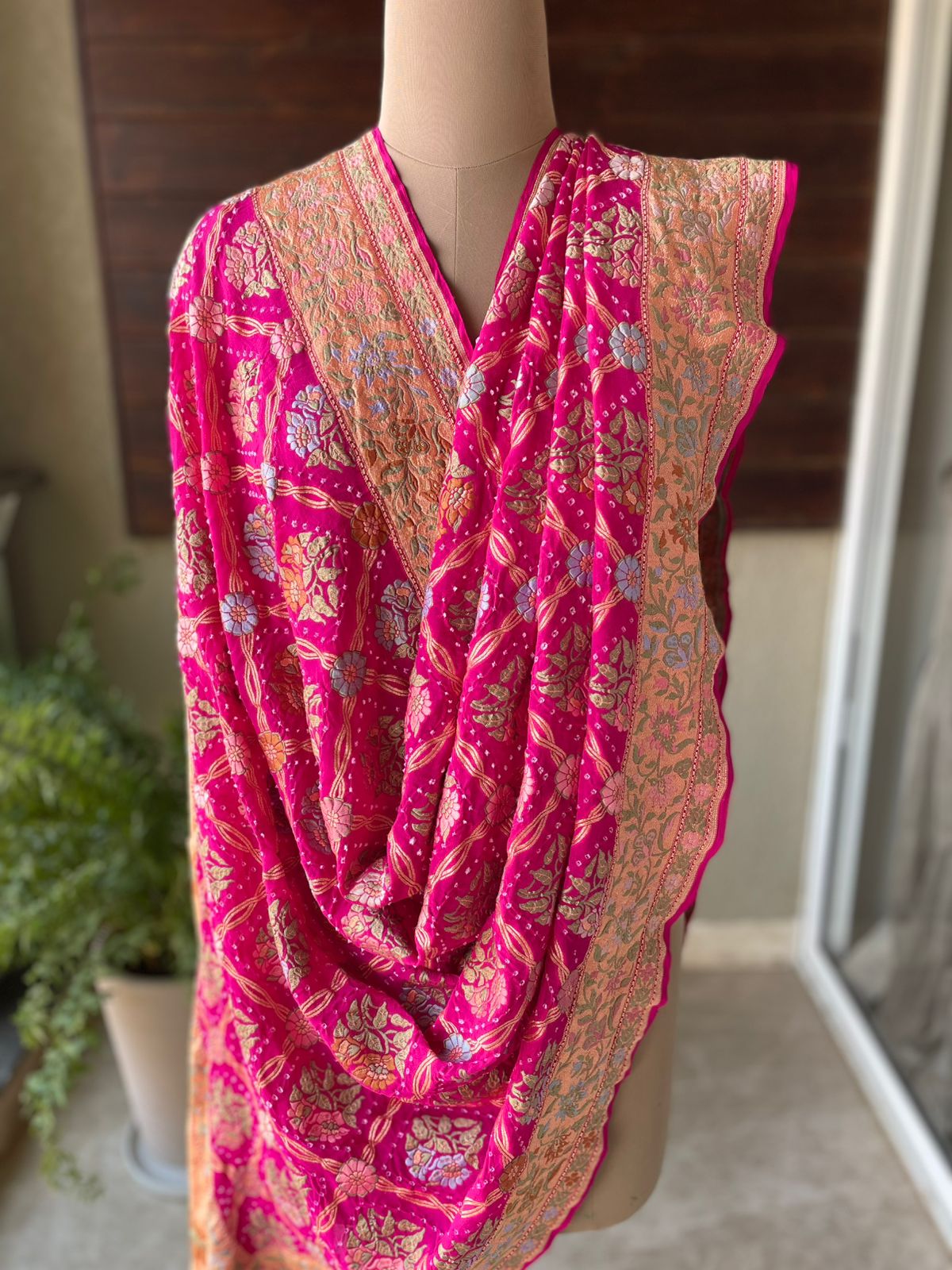 Ashita - Pink Meenakari Tilfi Dupatta