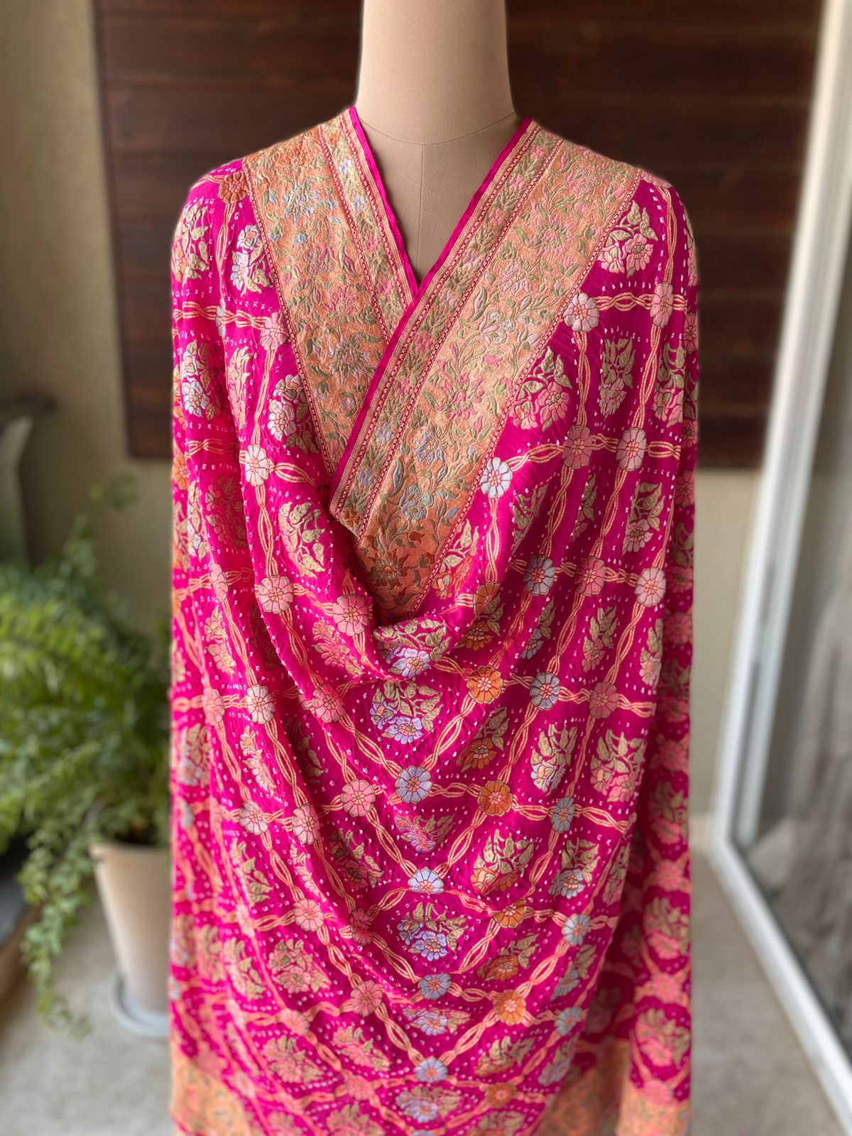Ashita - Pink Meenakari Tilfi Dupatta