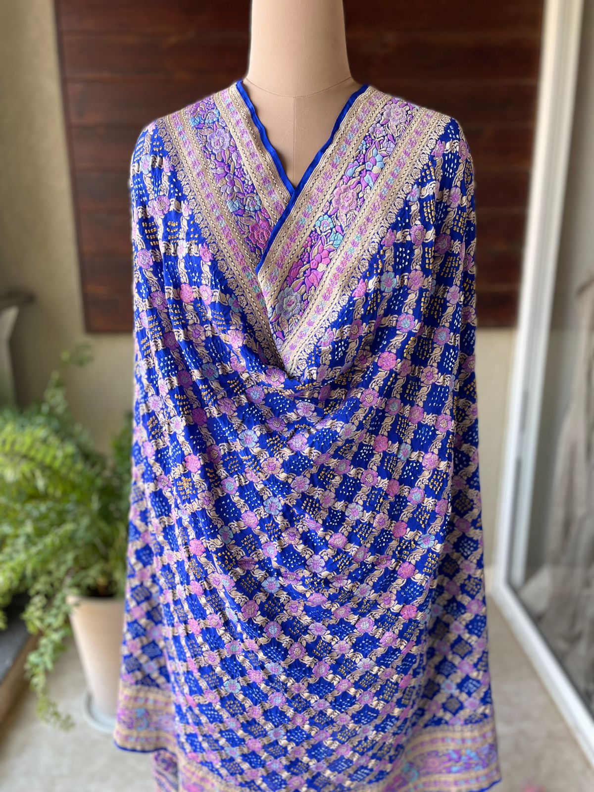 Ayanti - Blue Sangeet Meenakari Tilfi Dupatta