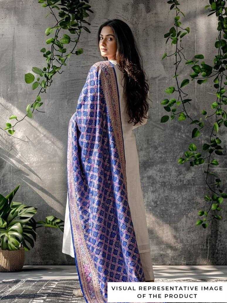 Ayanti - Blue Meenakari Tilfi Dupatta