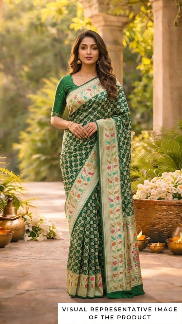 Falak - Green Meenakari Tilfi Saree