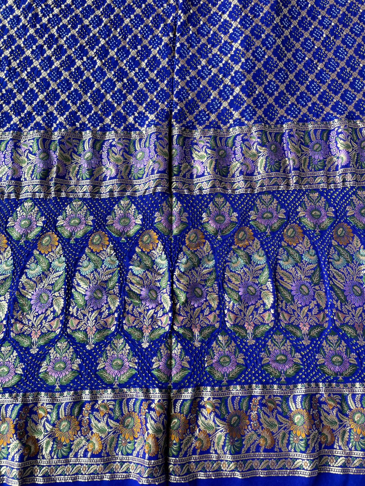 Aria - Blue Tilfi Meenakari Bandhani Saree