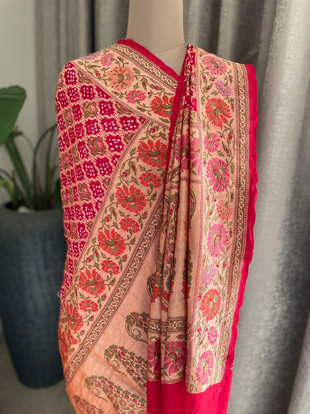 Apoorva - Red Meenakari Tilfi Dupatta