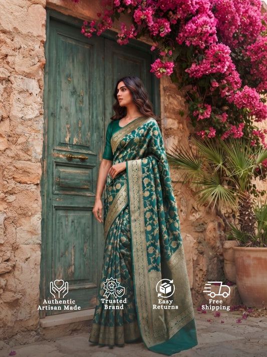 Nimrat - God’s Messenger Banarasi Silk Saree
