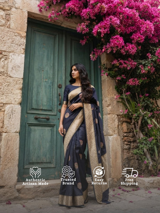 Druthi - Softened Banarasi Silk Saree