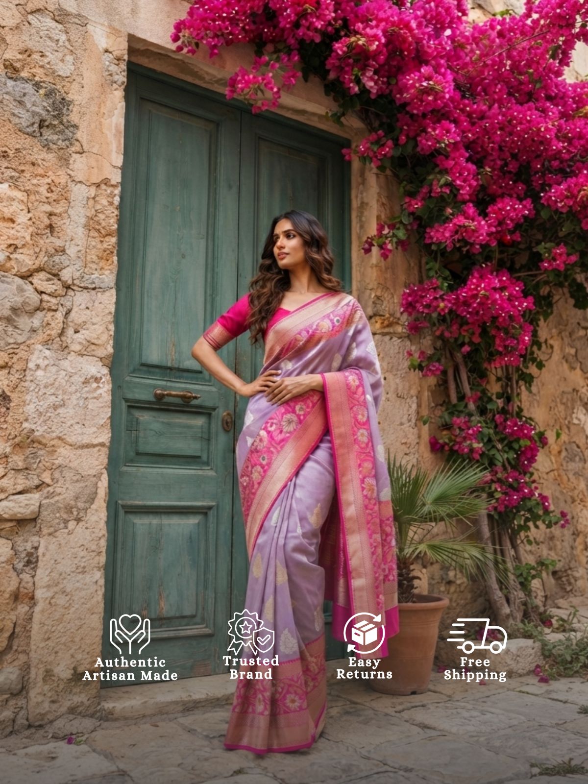 Heer - Heavenly Gift of God Banarasi Organza  Silk Saree