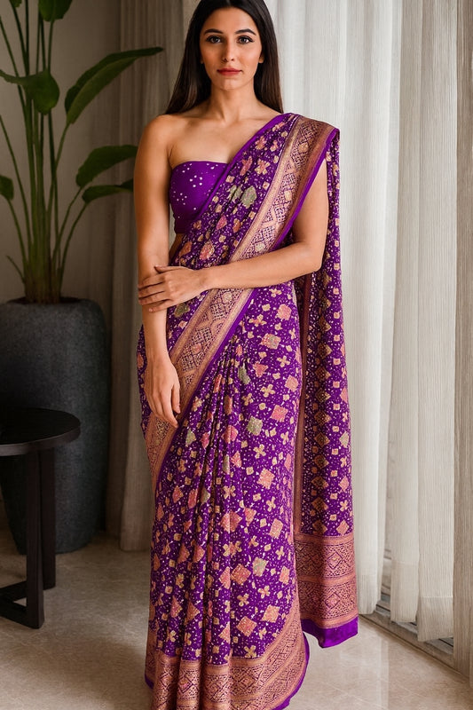 Raagini - A melody Meenakari Saree