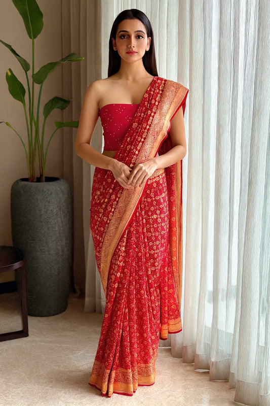 Geet - Symphonic Song of Love Meenakari Saree