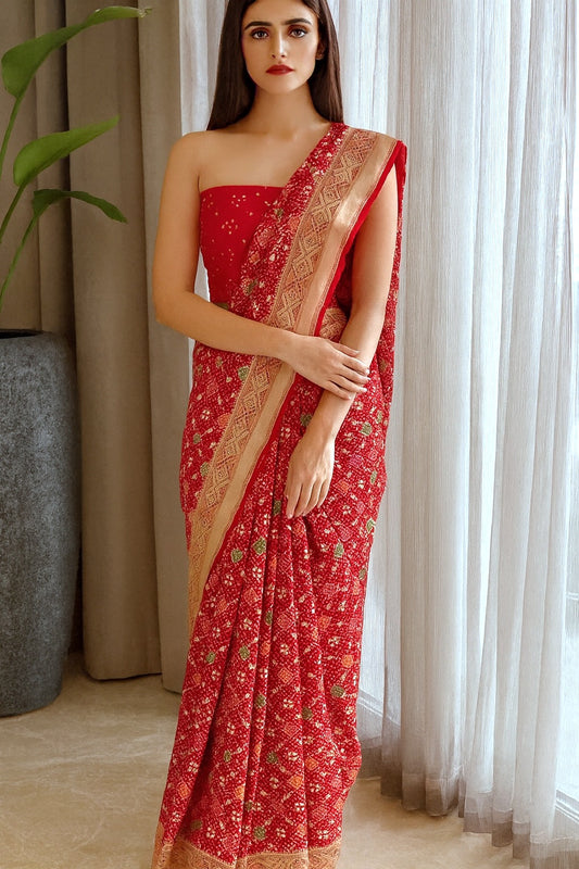 Vishakha - A Nakshatra or Constellation Meenakari Saree