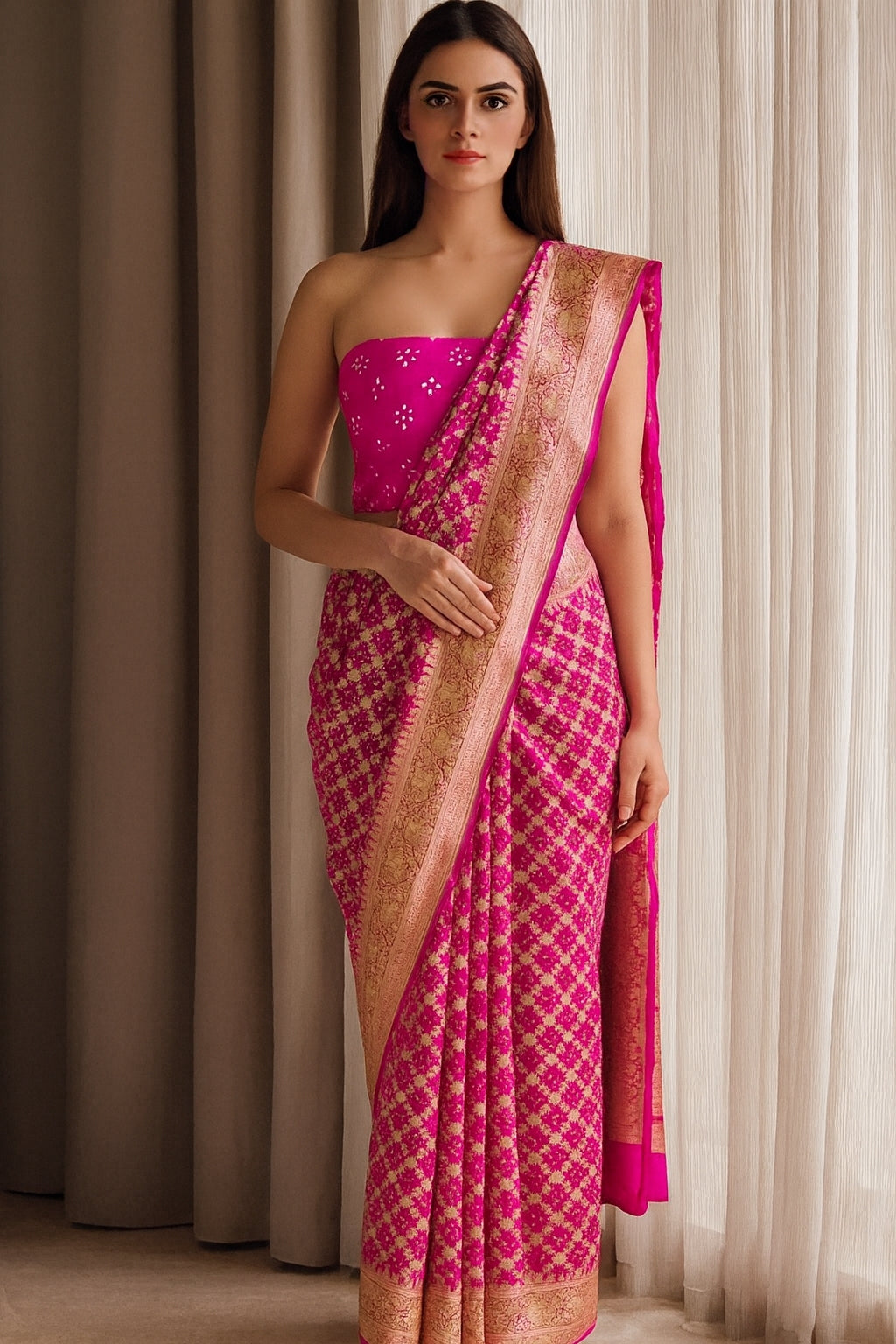 Vrinda - Tulsi/Divine Virtue and Strength Saree