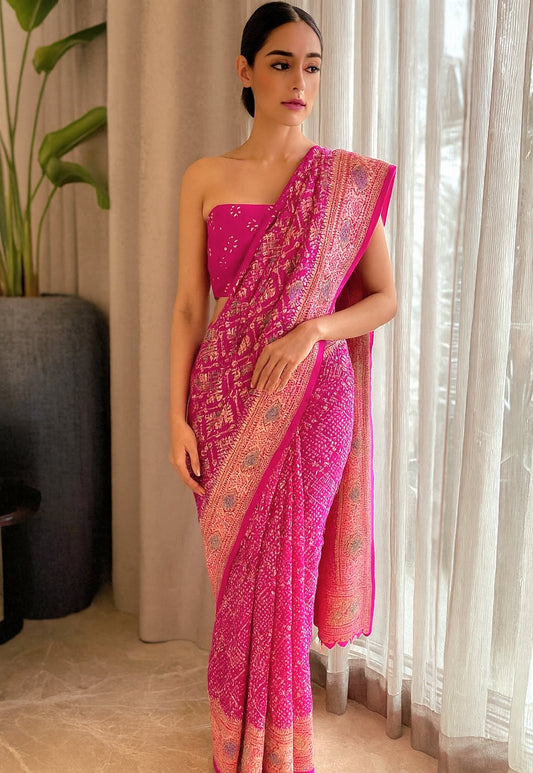 Anjali - Gift To God Meenakari Saree