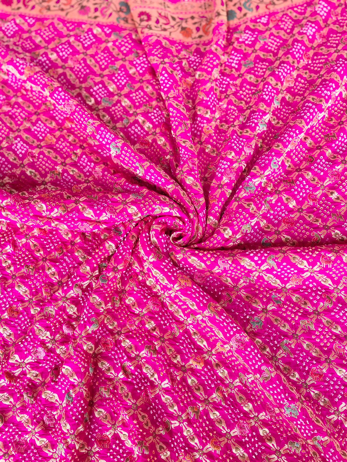 Yukti - Solution Meenakari Motif Saree