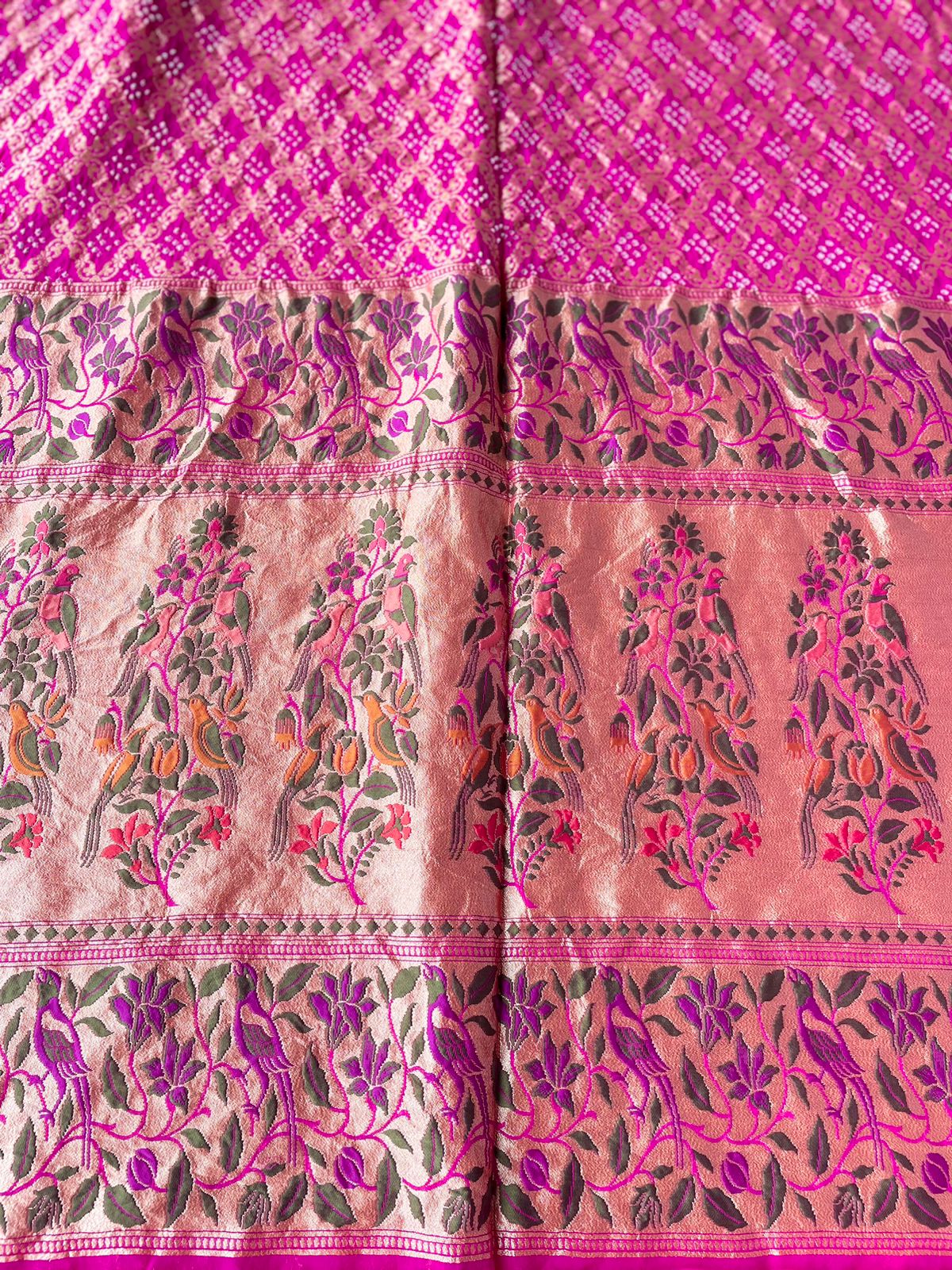 Shriya - An auspicious woman Meenakari Motif Saree