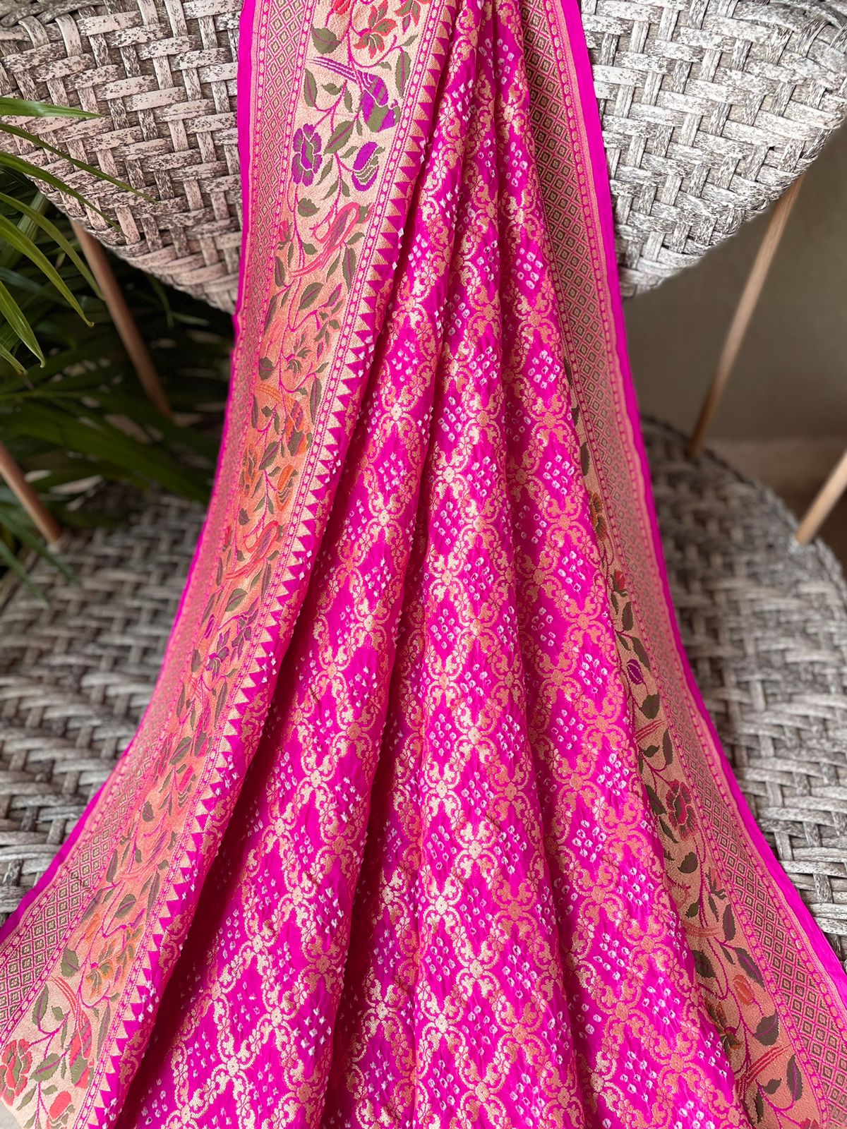 Shriya - An auspicious woman Meenakari Motif Saree