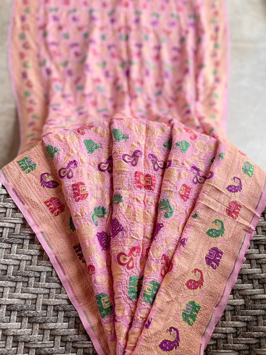 Ayushree - Beautiful Meenakari Motif Saree