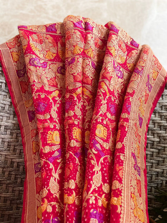 Devika - The Little Goddess Meenakari Motif Dupatta