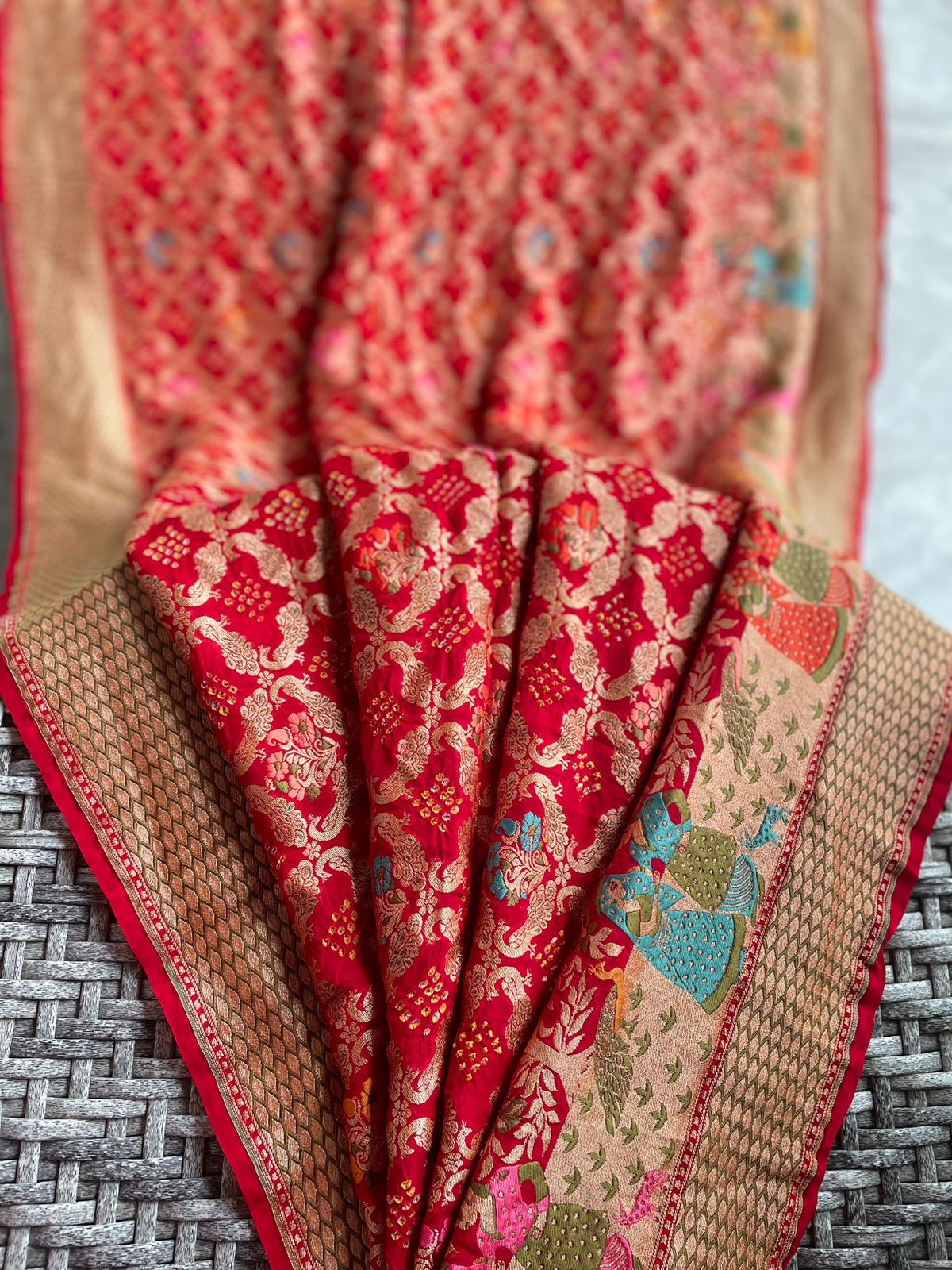 Barkha - Rain Meenakari Motif Saree