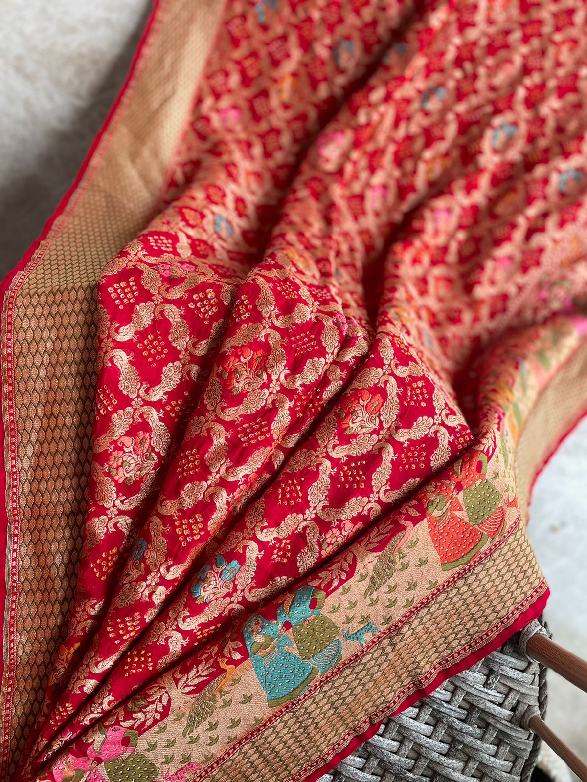 Barkha - Rain Meenakari Motif Saree