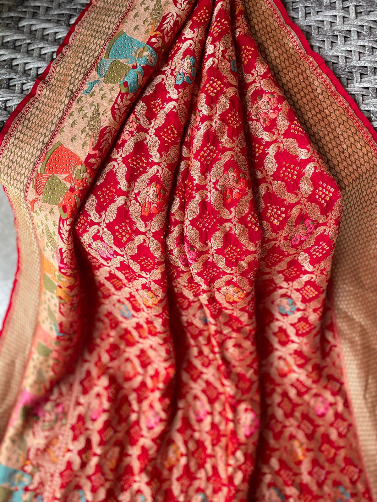 Barkha - Rain Meenakari Motif Saree