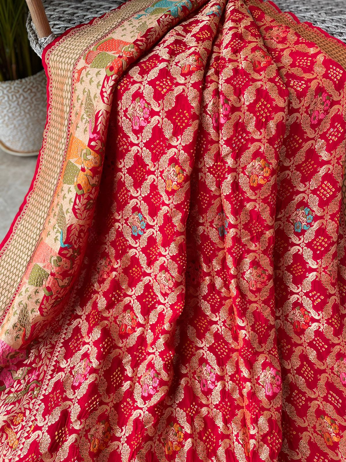 Barkha - Rain Meenakari Motif Saree