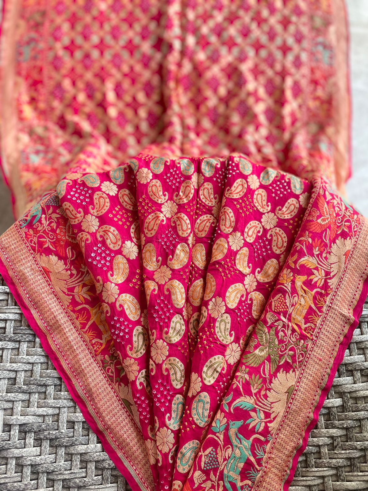 Varsha - Mystical Rain Meenakari Motif Saree