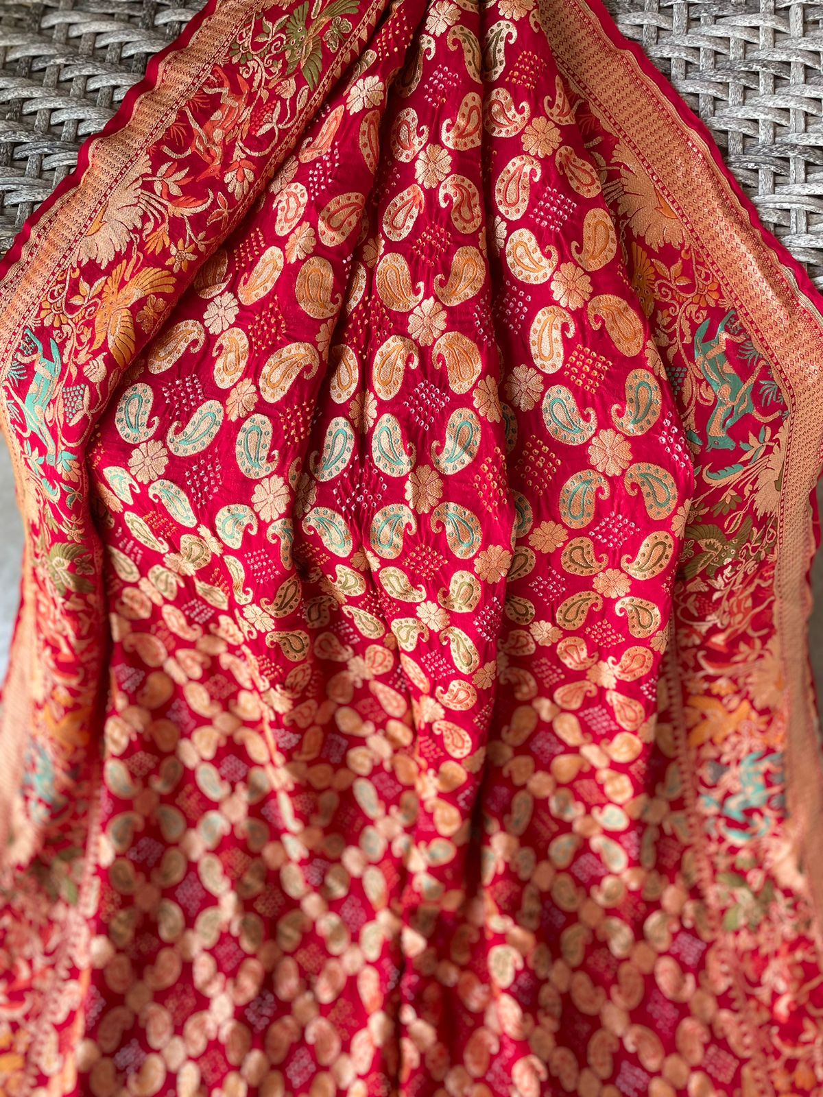 Krisha - The Divine Soul Meenakari Motif Saree