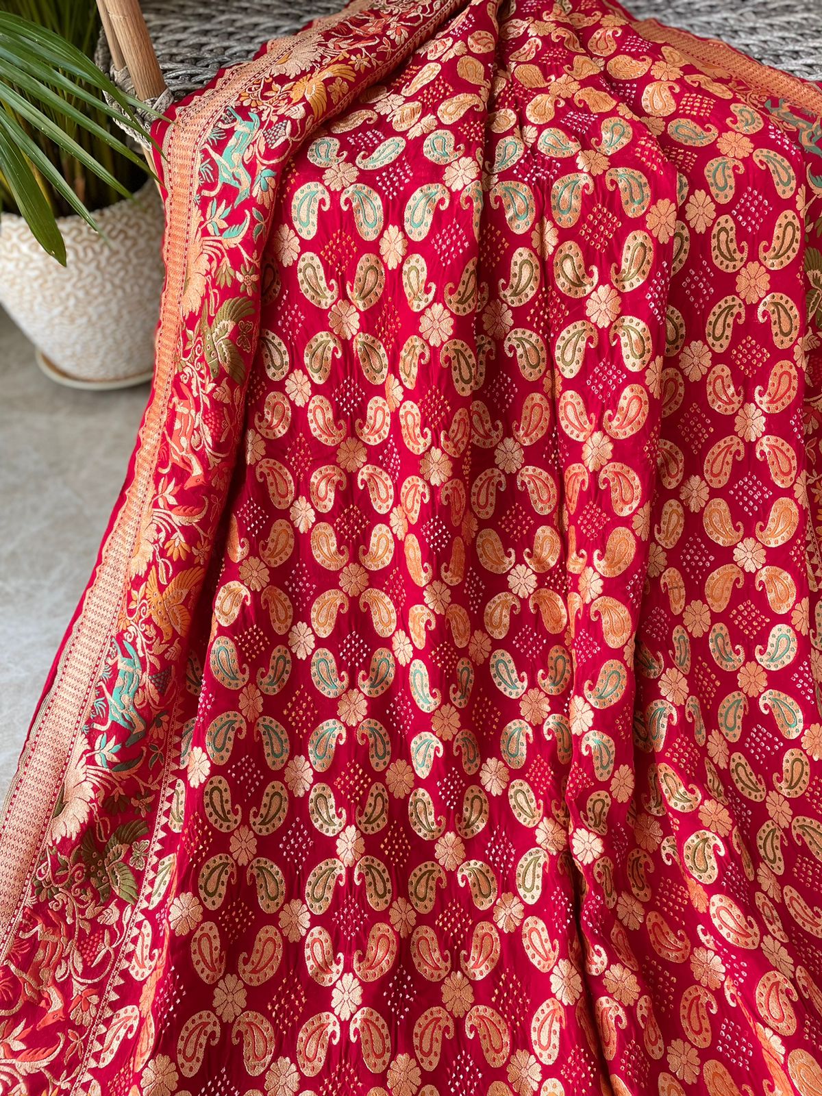 Krisha - The Divine Soul Meenakari Motif Saree