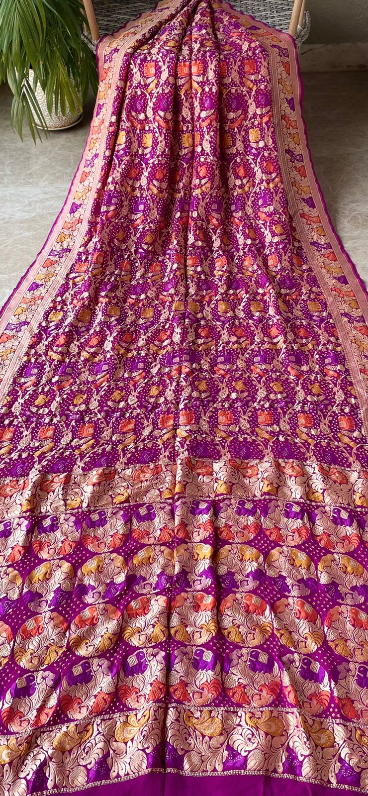 Arya - Noble Goddess Meenakari Motif Saree