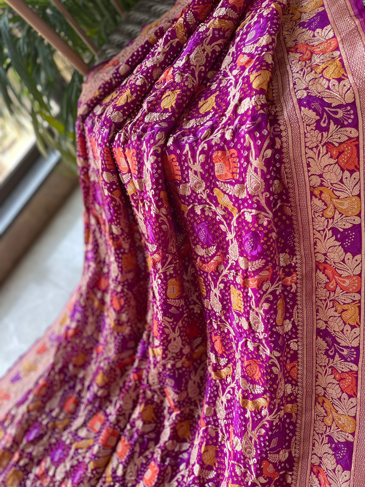 Arya - Noble Goddess Meenakari Motif Saree