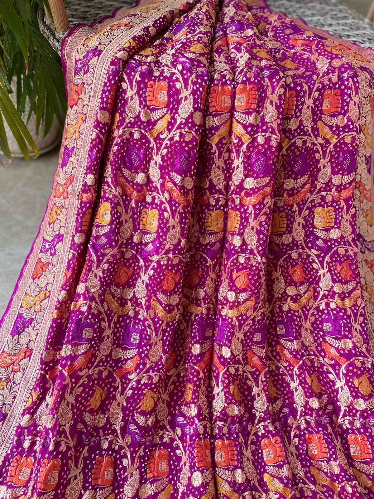 Arya - Noble Goddess Meenakari Motif Saree