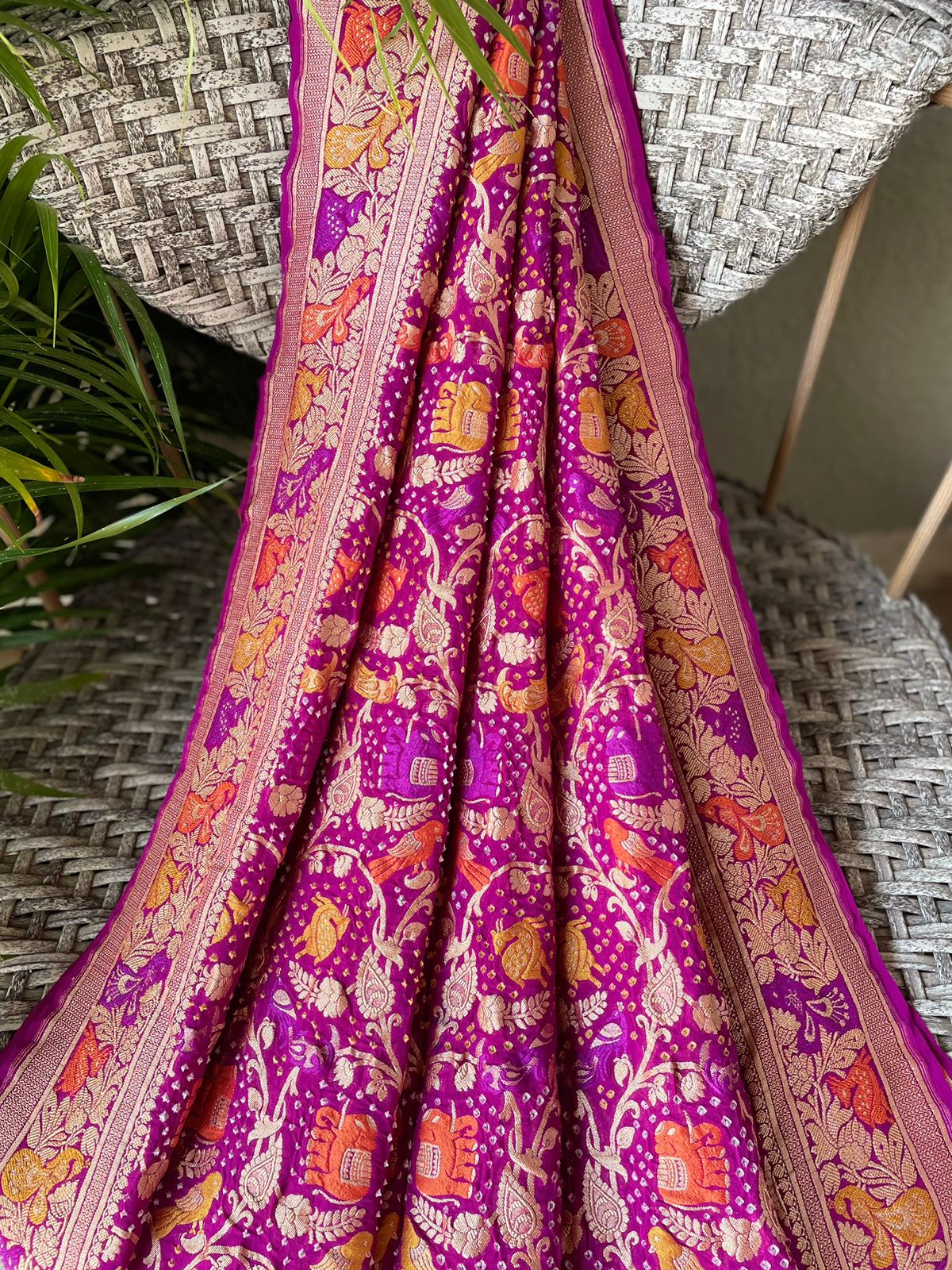 Arya - Noble Goddess Meenakari Motif Saree