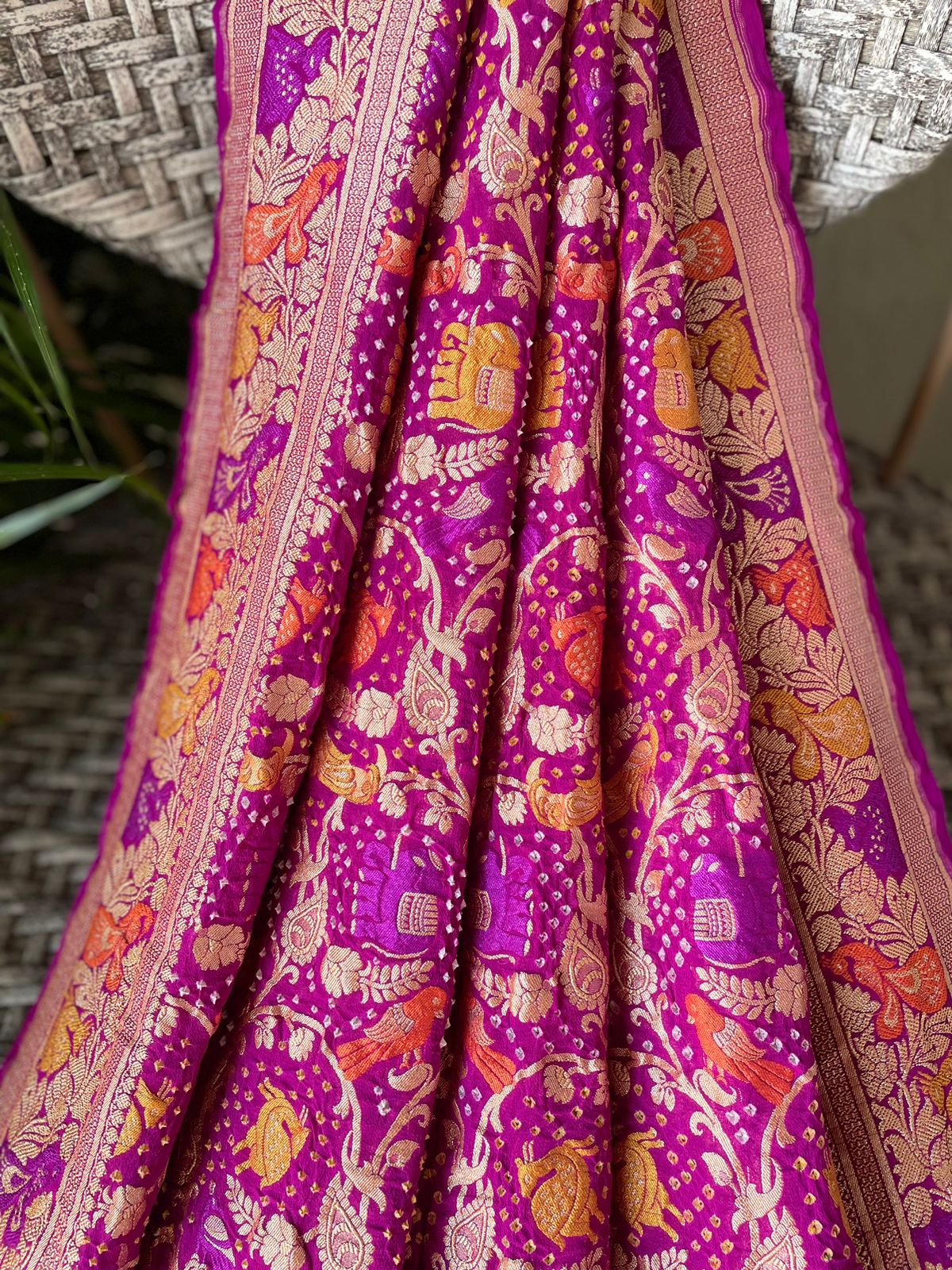 Arya - Noble Goddess Meenakari Motif Saree