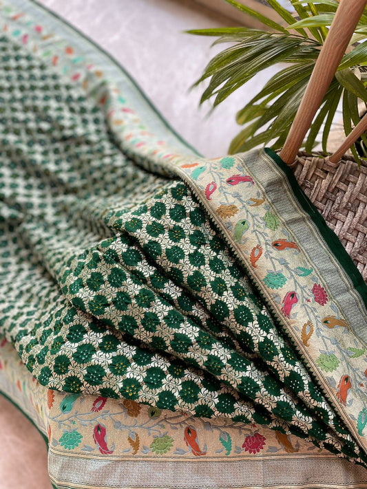 Falak - Green Meenakari Tilfi Saree