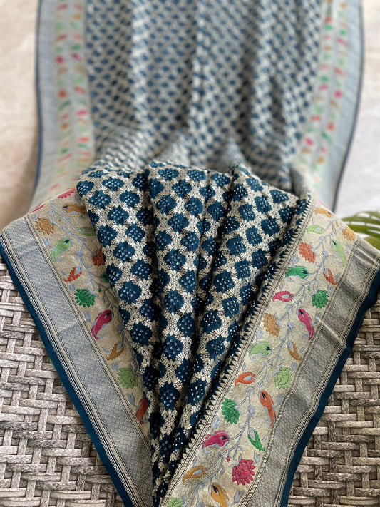 Mehr - Graceful Blessings Meenakari Motif Saree