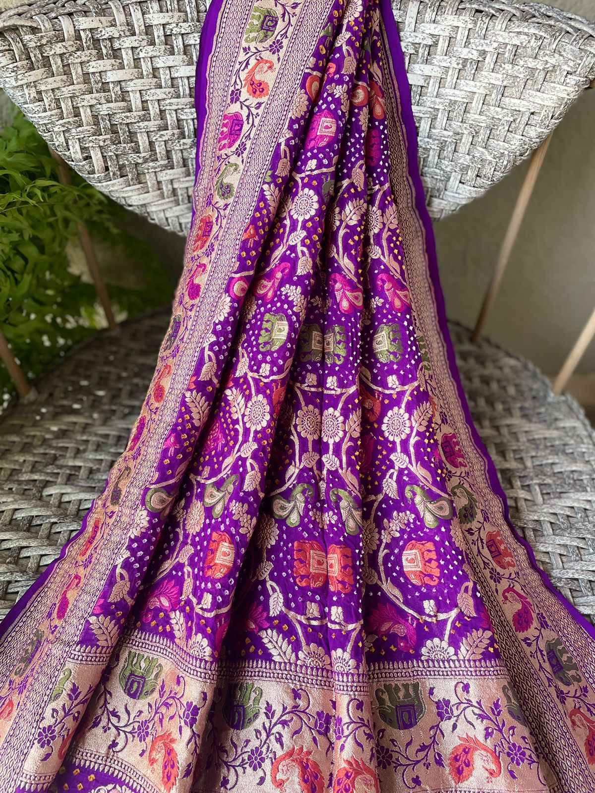 Paheli - The Mystic Creation Meenakari Motif Dupatta