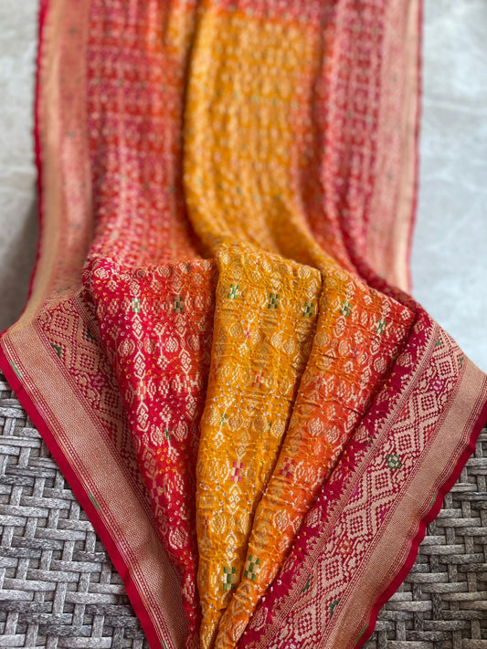 Anusha - Beautiful morning Meenakari Saree