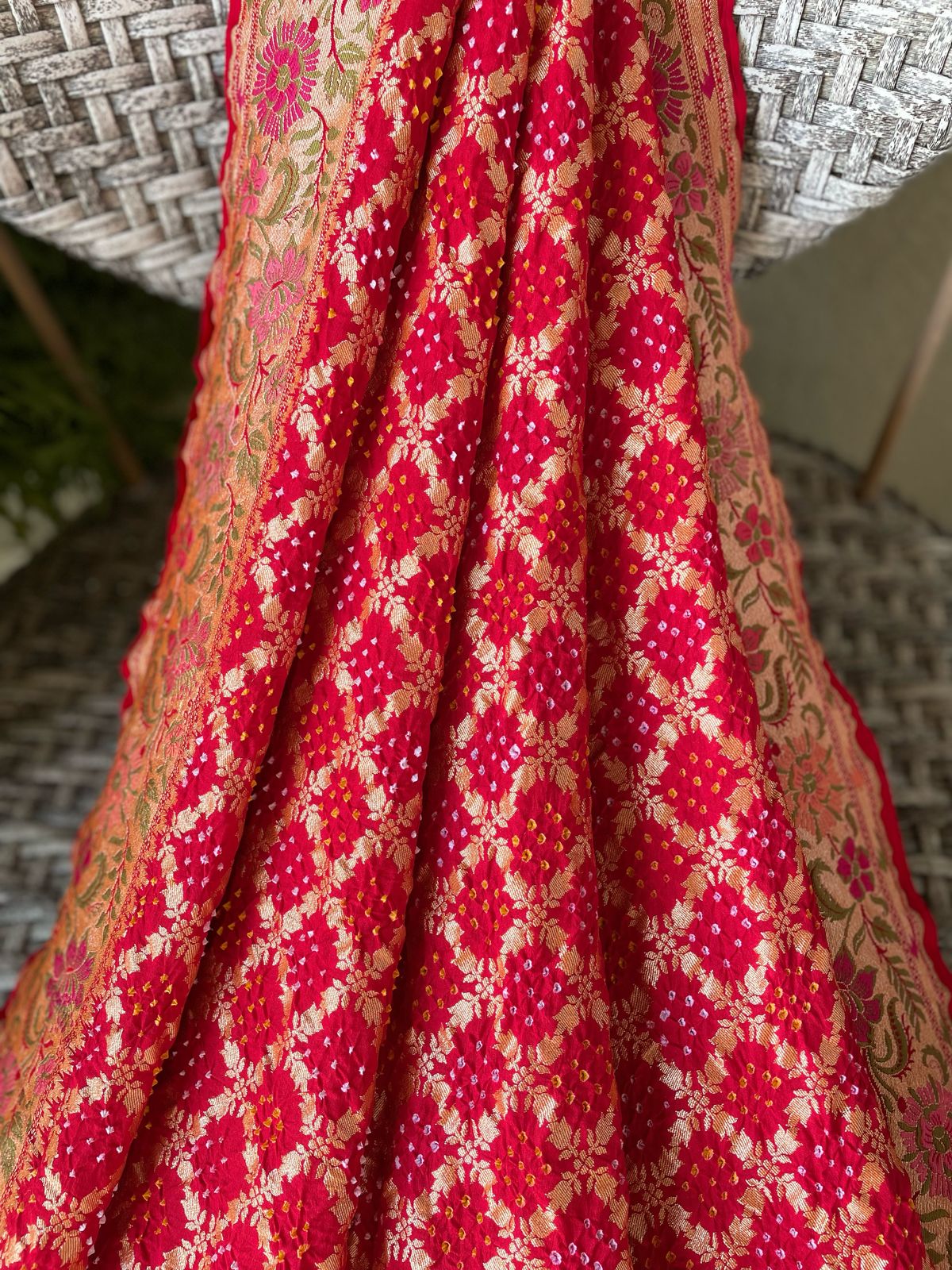 Anisha - One who is Supreme Meenakari Motif Saree